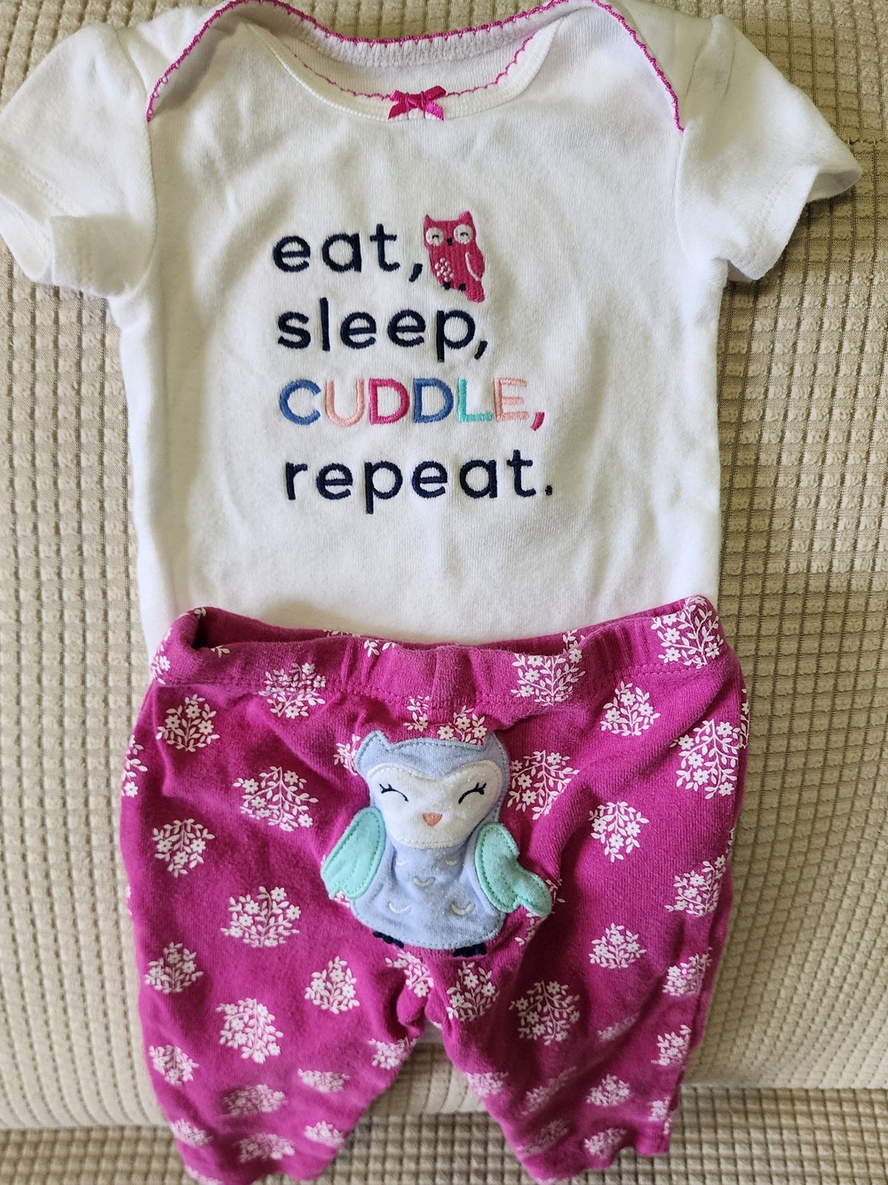Carter's 3M White Owl Onsie.
